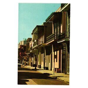 New Orleans French Quarter Bourbon Street Vieux Carre Postcard Grant L Robertson